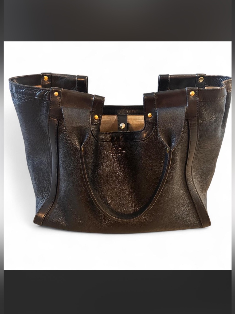Smythson of Bond St Leather Tote